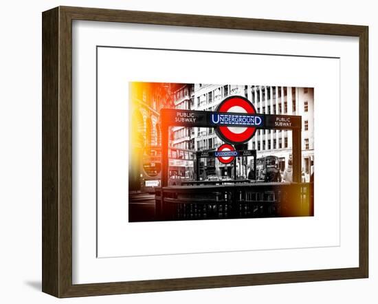 The Underground Signs - Subway Station Sign - City of London - UK - England - United Kingdom-Philippe Hugonnard-Framed Art Print