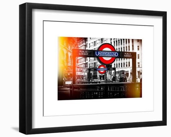 The Underground Signs - Subway Station Sign - City of London - UK - England - United Kingdom-Philippe Hugonnard-Framed Art Print