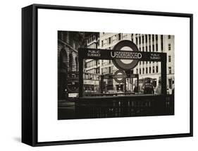 The Underground Signs - Subway Station Sign - City of London - UK - England - United Kingdom-Philippe Hugonnard-Framed Stretched Canvas