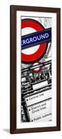 The Underground - Subway Station Sign - London - UK - England - United Kingdom - Door Poster-Philippe Hugonnard-Framed Photographic Print
