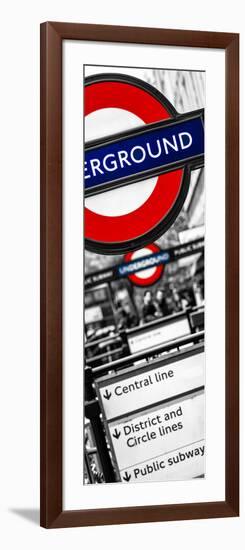 The Underground - Subway Station Sign - London - UK - England - United Kingdom - Door Poster-Philippe Hugonnard-Framed Photographic Print