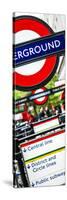 The Underground - Subway Station Sign - London - UK - England - United Kingdom - Door Poster-Philippe Hugonnard-Stretched Canvas