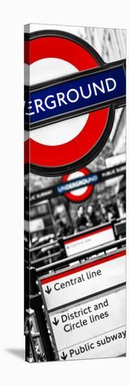 The Underground - Subway Station Sign - London - UK - England - United Kingdom - Door Poster-Philippe Hugonnard-Stretched Canvas