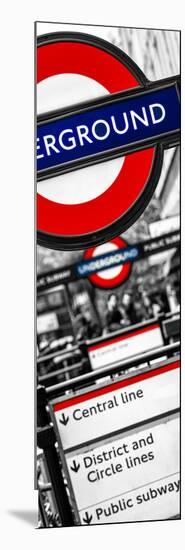 The Underground - Subway Station Sign - London - UK - England - United Kingdom - Door Poster-Philippe Hugonnard-Mounted Photographic Print