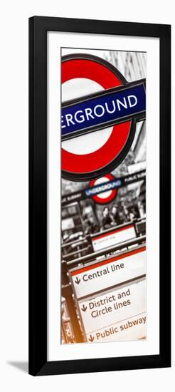 The Underground - Subway Station Sign - London - UK - England - United Kingdom - Door Poster-Philippe Hugonnard-Framed Photographic Print