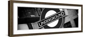 The Underground - Subway Station Sign - London - UK - England - United Kingdom - Europe-Philippe Hugonnard-Framed Photographic Print