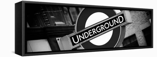 The Underground - Subway Station Sign - London - UK - England - United Kingdom - Europe-Philippe Hugonnard-Framed Stretched Canvas