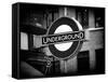 The Underground - Subway Station Sign - London - UK - England - United Kingdom - Europe-Philippe Hugonnard-Framed Stretched Canvas