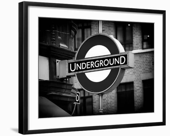 The Underground - Subway Station Sign - London - UK - England - United Kingdom - Europe-Philippe Hugonnard-Framed Photographic Print