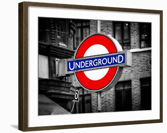 The Underground - Subway Station Sign - London - UK - England - United Kingdom - Europe-Philippe Hugonnard-Framed Photographic Print