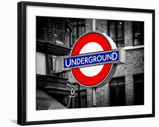 The Underground - Subway Station Sign - London - UK - England - United Kingdom - Europe-Philippe Hugonnard-Framed Photographic Print