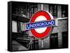 The Underground - Subway Station Sign - London - UK - England - United Kingdom - Europe-Philippe Hugonnard-Framed Stretched Canvas