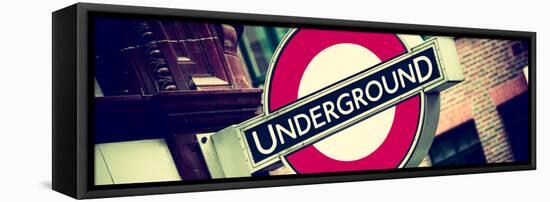 The Underground - Subway Station Sign - London - UK - England - United Kingdom - Europe-Philippe Hugonnard-Framed Stretched Canvas