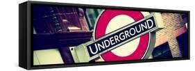 The Underground - Subway Station Sign - London - UK - England - United Kingdom - Europe-Philippe Hugonnard-Framed Stretched Canvas