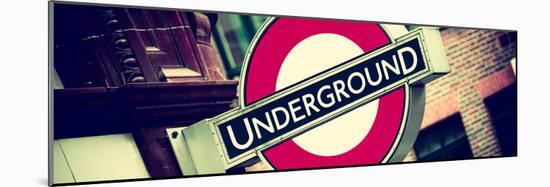 The Underground - Subway Station Sign - London - UK - England - United Kingdom - Europe-Philippe Hugonnard-Mounted Photographic Print