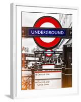 The Underground - Subway Station Sign - London - UK - England - United Kingdom - Europe-Philippe Hugonnard-Framed Photographic Print