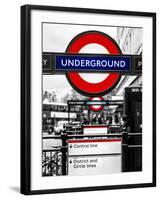 The Underground - Subway Station Sign - London - UK - England - United Kingdom - Europe-Philippe Hugonnard-Framed Premium Photographic Print