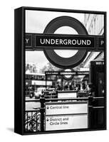 The Underground - Subway Station Sign - London - UK - England - United Kingdom - Europe-Philippe Hugonnard-Framed Stretched Canvas