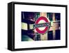 The Underground - Subway Station Sign - London - UK - England - United Kingdom - Europe-Philippe Hugonnard-Framed Stretched Canvas