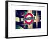 The Underground - Subway Station Sign - London - UK - England - United Kingdom - Europe-Philippe Hugonnard-Framed Art Print