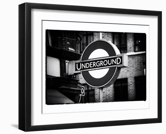 The Underground - Subway Station Sign - London - UK - England - United Kingdom - Europe-Philippe Hugonnard-Framed Art Print