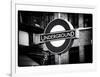 The Underground - Subway Station Sign - London - UK - England - United Kingdom - Europe-Philippe Hugonnard-Framed Art Print