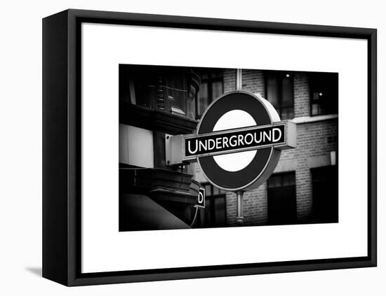 The Underground - Subway Station Sign - London - UK - England - United Kingdom - Europe-Philippe Hugonnard-Framed Stretched Canvas