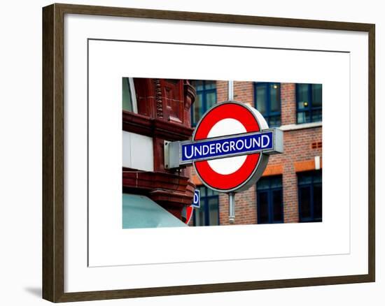 The Underground - Subway Station Sign - London - UK - England - United Kingdom - Europe-Philippe Hugonnard-Framed Art Print