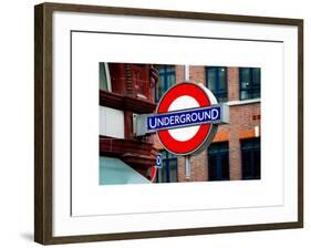 The Underground - Subway Station Sign - London - UK - England - United Kingdom - Europe-Philippe Hugonnard-Framed Art Print