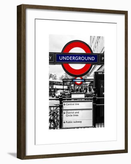 The Underground - Subway Station Sign - London - UK - England - United Kingdom - Europe-Philippe Hugonnard-Framed Art Print