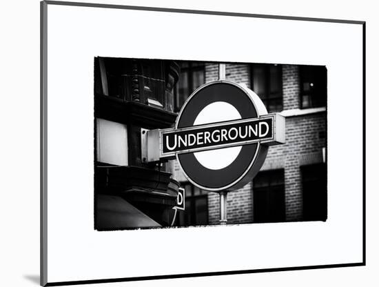 The Underground - Subway Station Sign - London - UK - England - United Kingdom - Europe-Philippe Hugonnard-Mounted Art Print