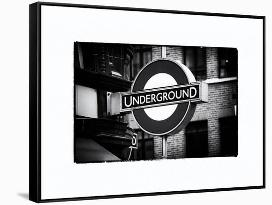 The Underground - Subway Station Sign - London - UK - England - United Kingdom - Europe-Philippe Hugonnard-Framed Stretched Canvas