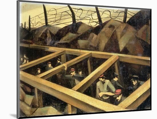 The Underground War-Christopher Richard Wynne Nevinson-Mounted Giclee Print