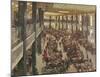 The Underwriting Room At Lloyd's-Terence Cuneo-Mounted Premium Giclee Print