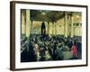 The Underwriting Room at Lloyds (Oil on Canvas)-Terence Cuneo-Framed Giclee Print