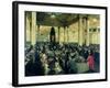 The Underwriting Room at Lloyds (Oil on Canvas)-Terence Cuneo-Framed Giclee Print