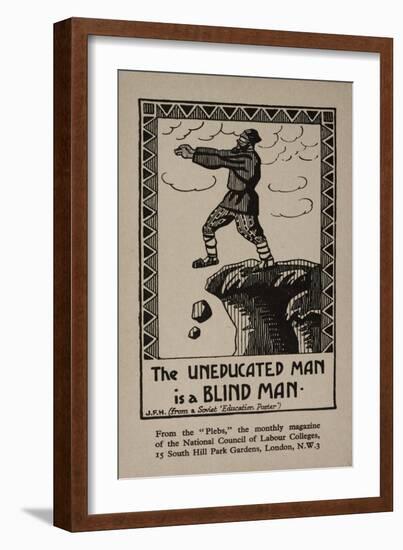 The Uneducated Man Is a Blind Man Postcard-null-Framed Giclee Print