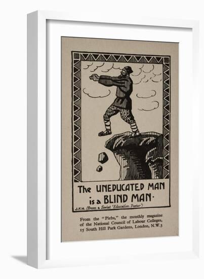 The Uneducated Man Is a Blind Man Postcard-null-Framed Giclee Print