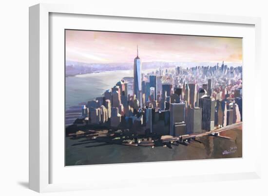 The unforgettable Skyline of New York Manhattan-Markus Bleichner-Framed Art Print