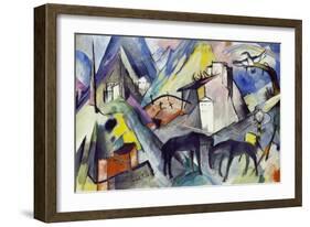 The Unfortunate Land of Tyrol, 1913-Franz Marc-Framed Giclee Print