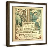 The Ungrateful Wolf the Fisherman and the Fish-null-Framed Giclee Print