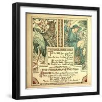The Ungrateful Wolf the Fisherman and the Fish-null-Framed Giclee Print