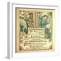 The Ungrateful Wolf the Fisherman and the Fish-null-Framed Giclee Print