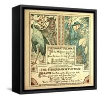 The Ungrateful Wolf the Fisherman and the Fish-null-Framed Stretched Canvas