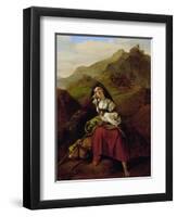 The Unhappy Mother, 1834-Louis Leopold Robert-Framed Giclee Print