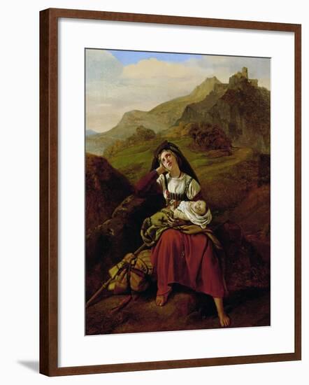 The Unhappy Mother, 1834-Louis Leopold Robert-Framed Giclee Print