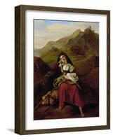 The Unhappy Mother, 1834-Louis Leopold Robert-Framed Giclee Print