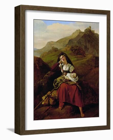 The Unhappy Mother, 1834-Louis Leopold Robert-Framed Giclee Print