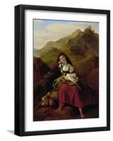 The Unhappy Mother, 1834-Louis Leopold Robert-Framed Giclee Print