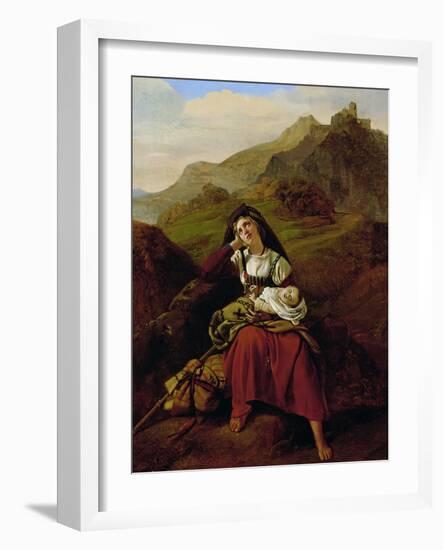 The Unhappy Mother, 1834-Louis Leopold Robert-Framed Giclee Print